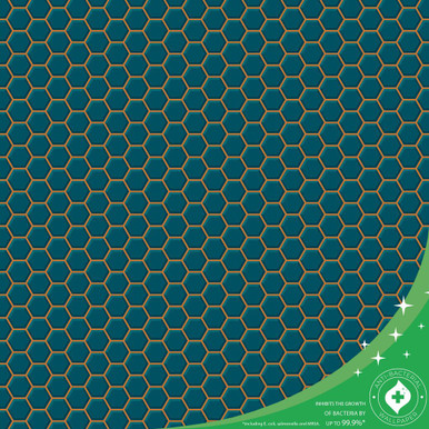 Hexagon Lattice Teal Wallpaper