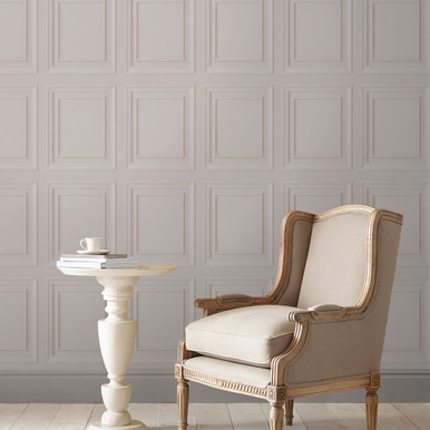 Laura Ashley Redbrook Wood Panel Dove Grey Wallpaper