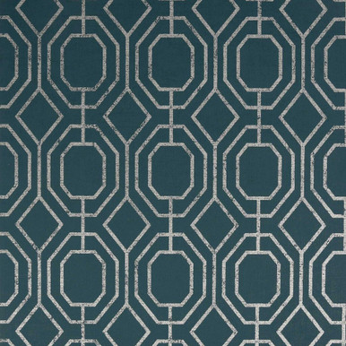 Luxe Geo Teal Wallpaper