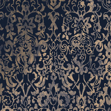 Next Majestic Damask Navy Wallpaper