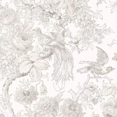 Laura Ashley Birtle Dove Grey Wallpaper