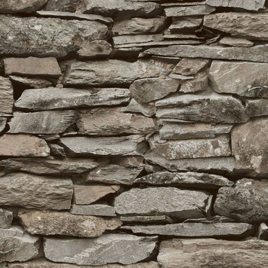 Next Ledgestone Wall Neutral Wallpaper