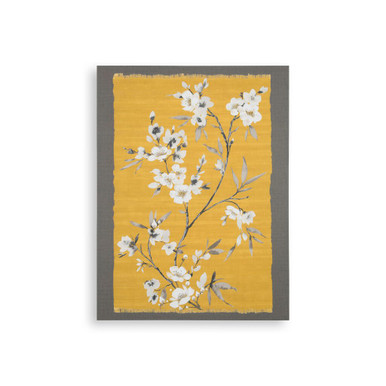 Ochre Blooms Canvas Wall Art