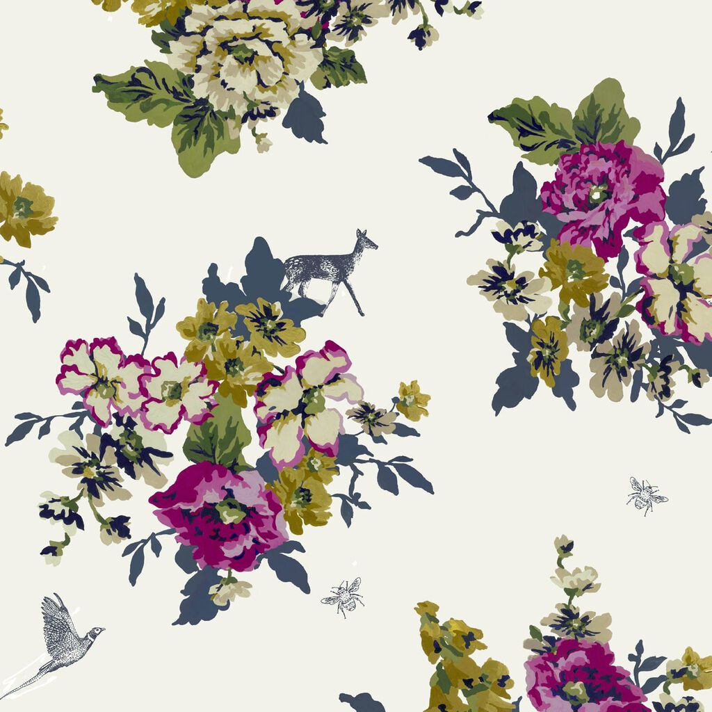 Joules Floral Crème Wallpaper