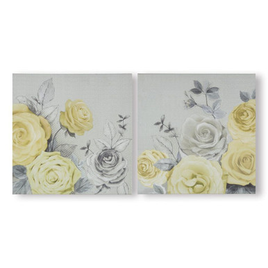 Romantische Rozen Set van 2 Wand Kunst