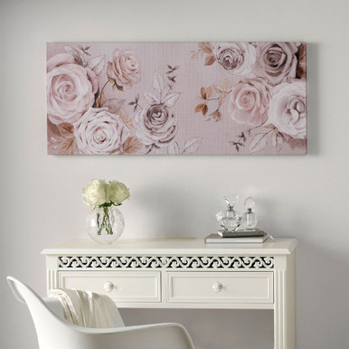 Mixed Media Rose Trail Printed Canvas