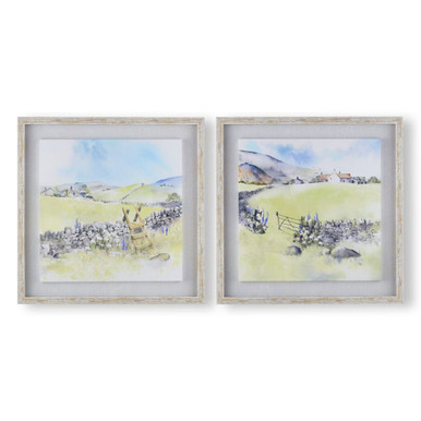 Country Meadow Framed Floating Canvas