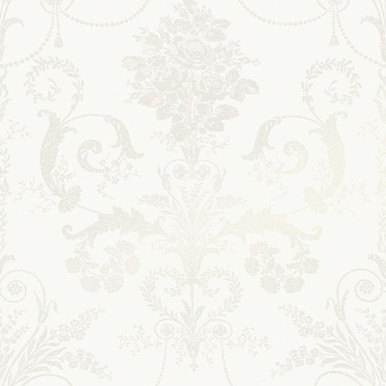 Laura Ashley Josette White Wallpaper