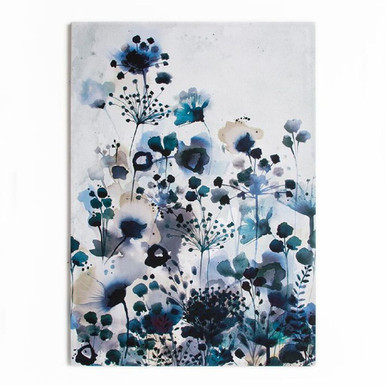 Moody Blue Watercolour Printed Canvas Wall Art