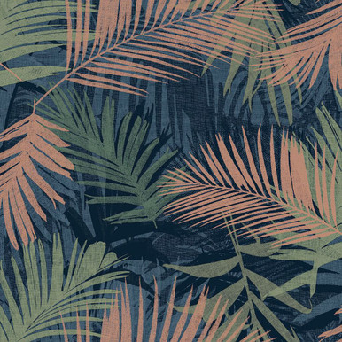 Jungle Glam Blue & Green Wallpaper