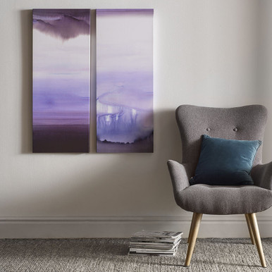 Serene Blue Haze Printed Canvas Wall Art