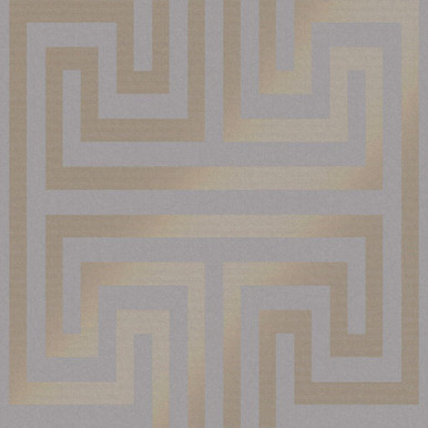 Next Metallic Greek Key Grey Wallpaper