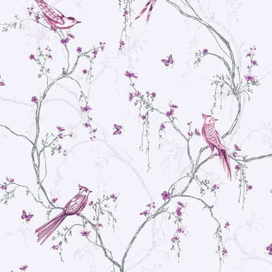 Songbird Lilac Wallpaper