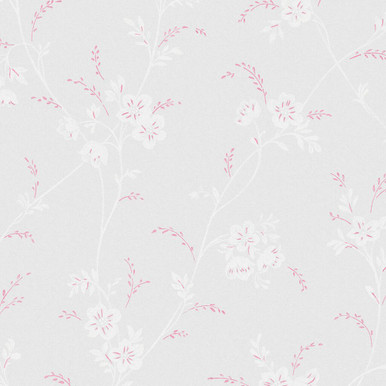 Laura Ashley Eva Floral Sugared Gray Wallpaper