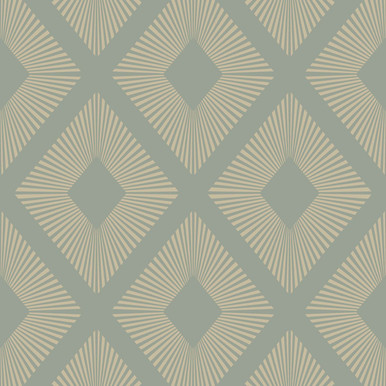 Next Deco Triangle Sage Wallpaper