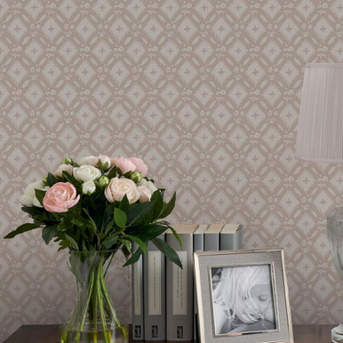 Laura Ashley Whitebrook Dove Gray Wallpaper