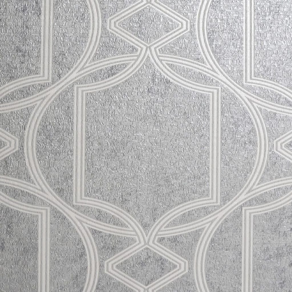 Perrin Light Grey Gem Geometric Wallpaper 4121-26944