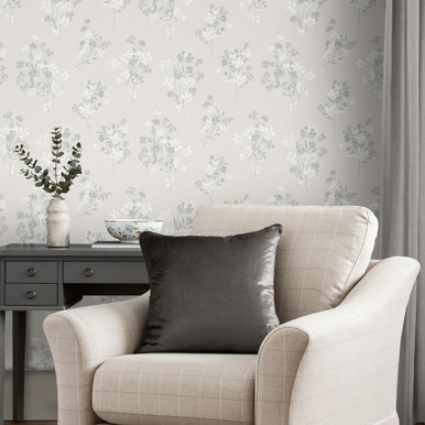 Laura Ashley Igerna Natural Wallpaper