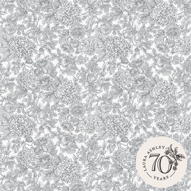 Laura Ashley Louise Slate Grey Wallpaper