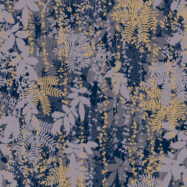 Canopy French Navy Wallpaper