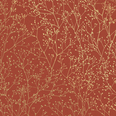 Gypsophila Paprika & Gold Wallpaper by Clarissa Hulse