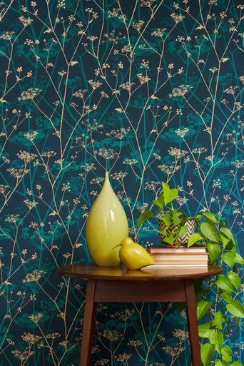 meiying teal wallpaper