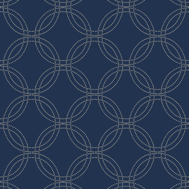 Serpentine Navy Wallpaper