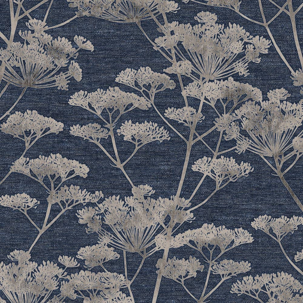 Serene Seedhead Sapphire Wallpaper