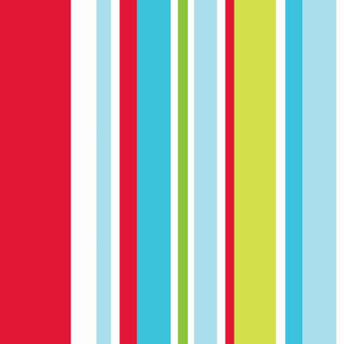 Long Island Stripe Red and Blue and Green Wallpaper