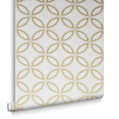 Eternity White & Gold Behang