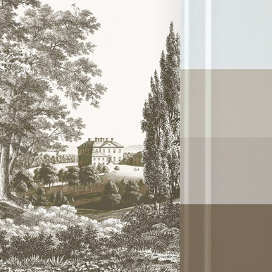 Stately Manor Sepia Bespoke Mural