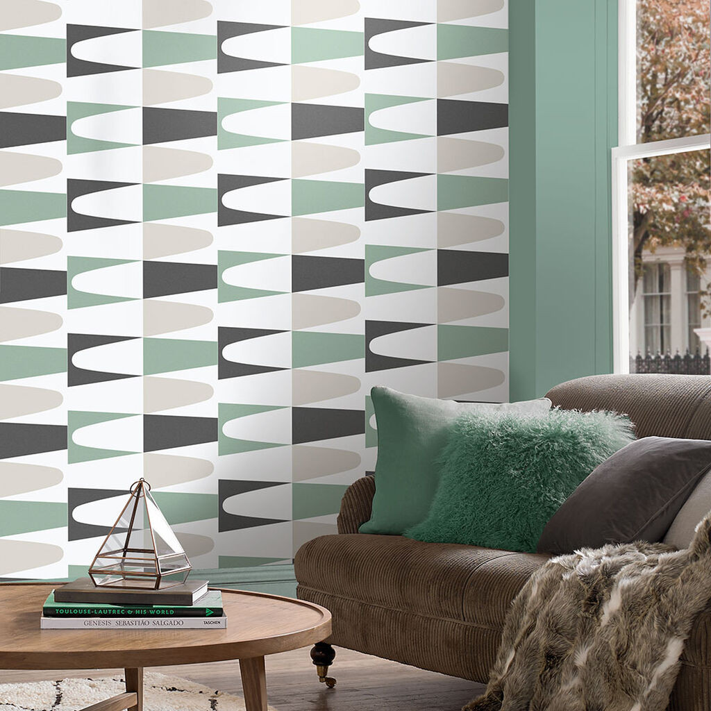 Geometric Art Deco Wallpaper Wall Mural  Giffywalls