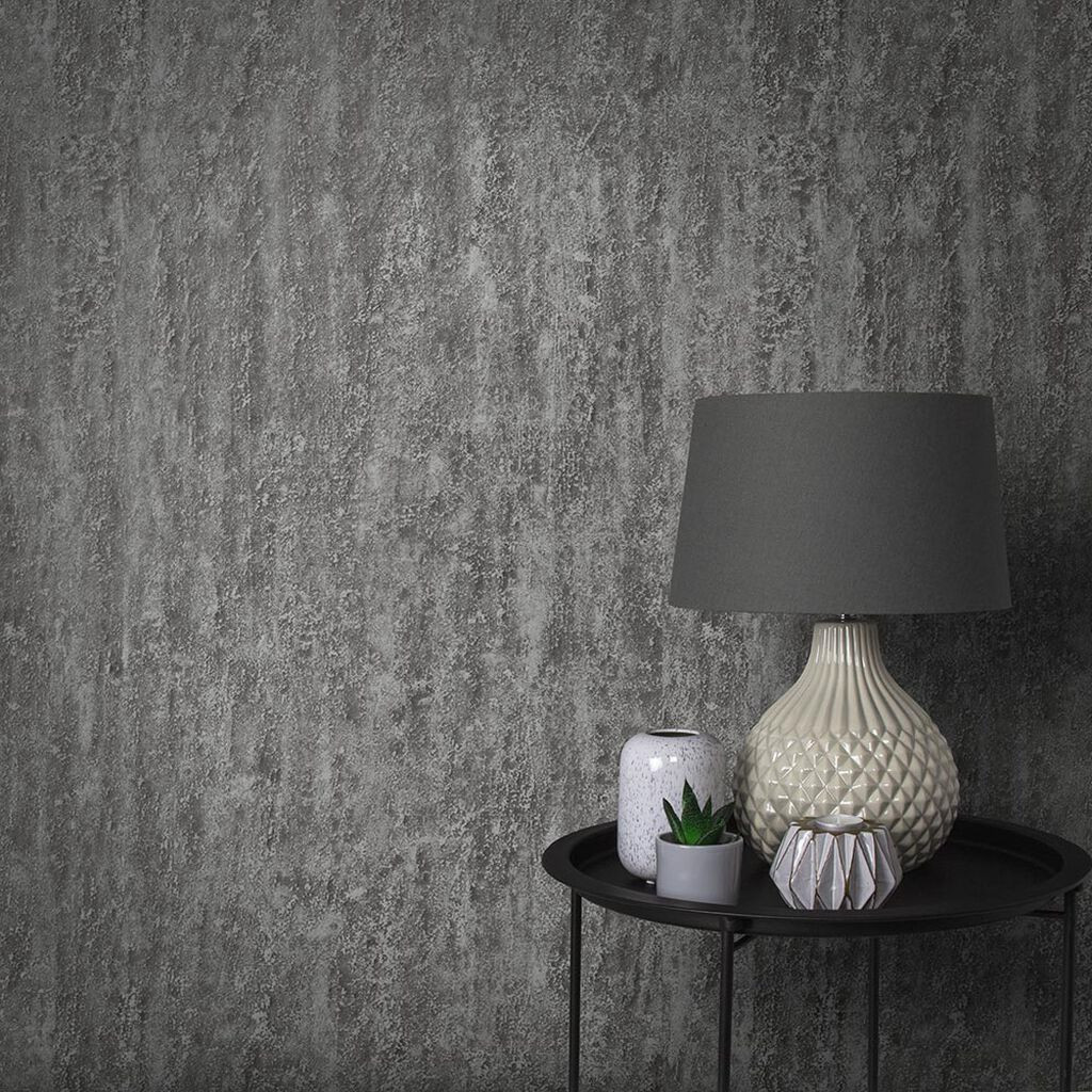 Textured  Grey  Wallpaper  Home Decor  The Home Depot