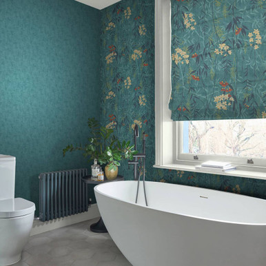 Obassia Silk Teal Wallpaper