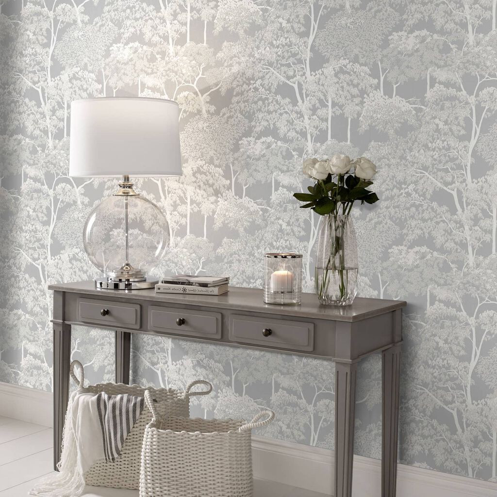 Silver wallpaper  Subtly lustrous magic for your walls  Colours   Wallpaper  Wallpaper from the 70s