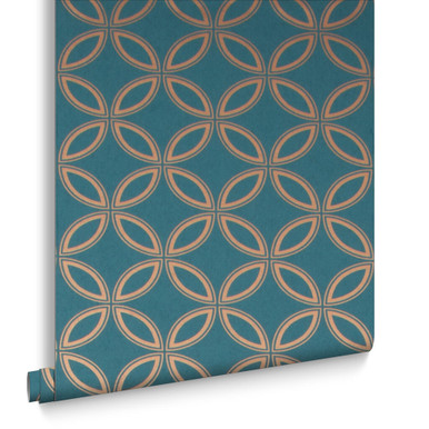 Eternity Teal & Gold Behang