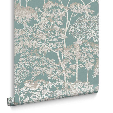 Idyll Tree Groenblauw behang