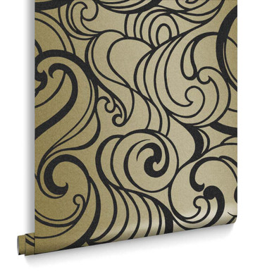 Papier Peint Hula Swirl Guilded