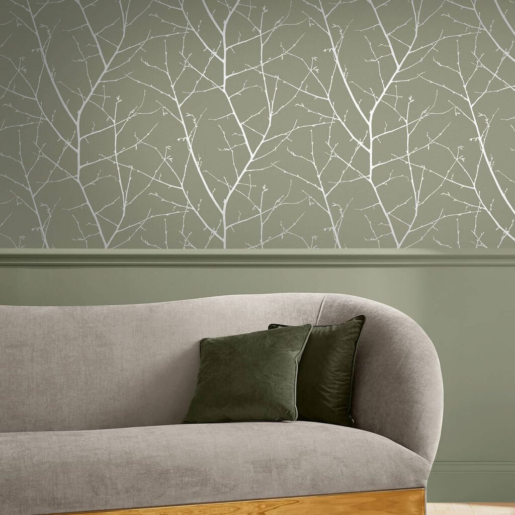 Boreas Soft Grey and Rose Gold Trees Trail Wallpaper 107580 by Graham and  Brown Wallpaper