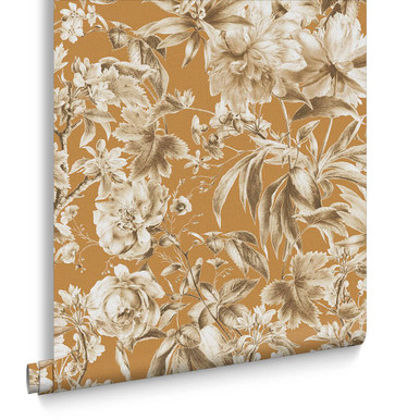 Arcane Garden Ochre Wallpaper