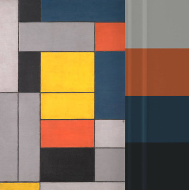 Mondrian No.VI Fotobehang op maat