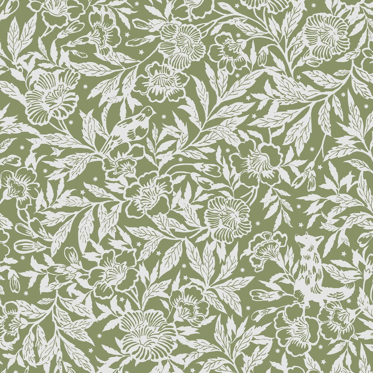 Joules Twilight Ditsy Green Wallpaper