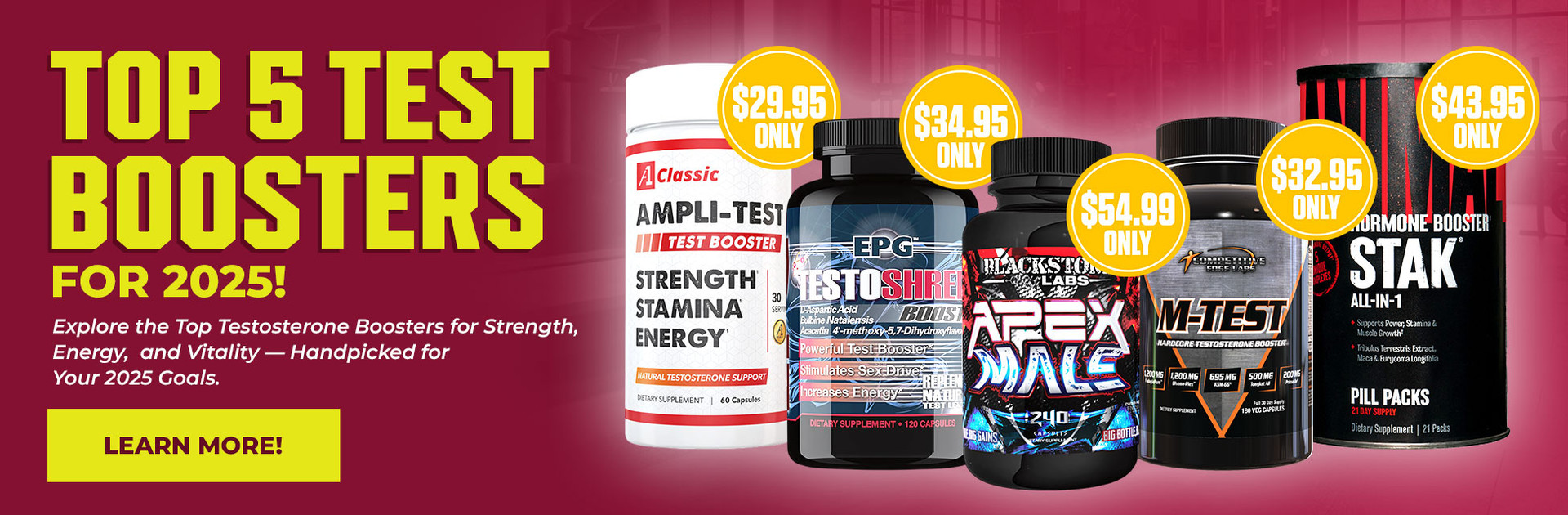 TOP 5 TEST BOOSTERS FOR 2025!