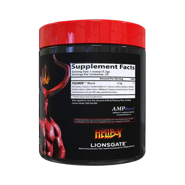 Insane Labz Psychotic HELLBOY Edition - Supplement Facts