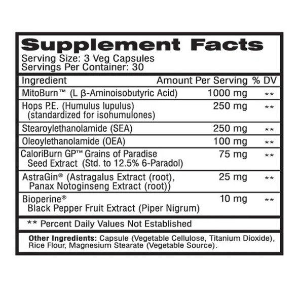 Competitive Edge Labs Lipovantage - Supplement Facts