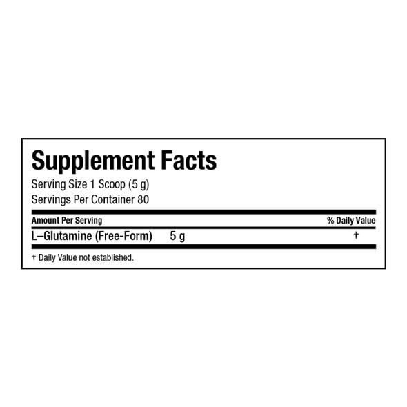 ALLMAX Nutrition Glutamine - Supplement Facts