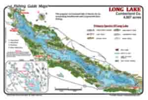 Long Lake / Brandy Pond ( 2-sided map)
