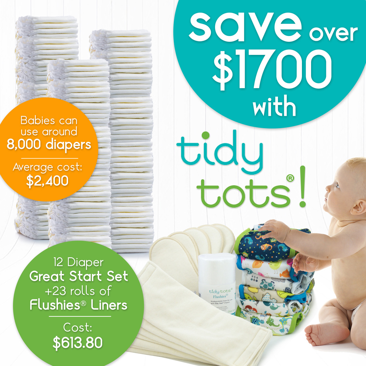 Cloth Diaper Starter Set Tidy Tots Diapers