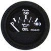 Faria 2" Euro Black Oil Pressure Gauge - 100 PSI [12845]