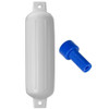 Polyform G-4 Twin Eye Fender 6.5" x 22" - White w\/Air Adapter [G-4-WHITE]